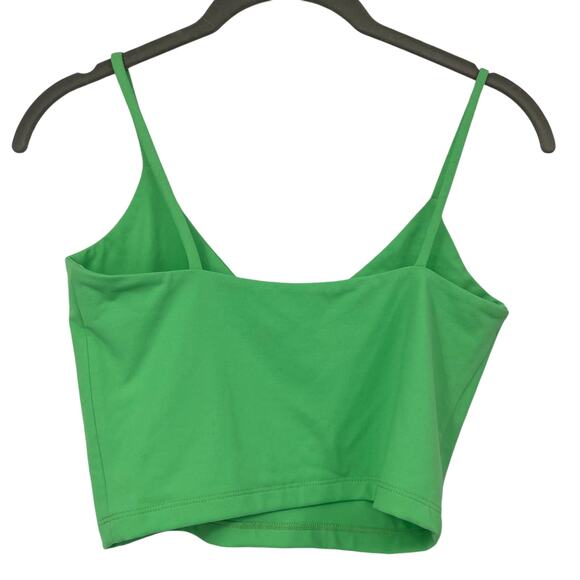 SUSANA MONACO V String Crop Top Cami Lovebird Bright Green Stretch Sm Cotton NEW - Picture 6 of 9
